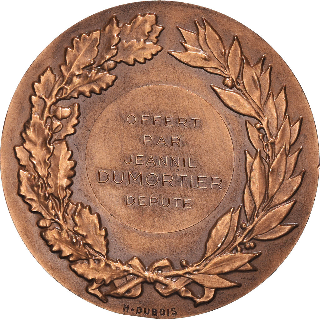 Frankrijk, Medaille, Offert par Jeannil Dumortier, Député, Cochon, 1931