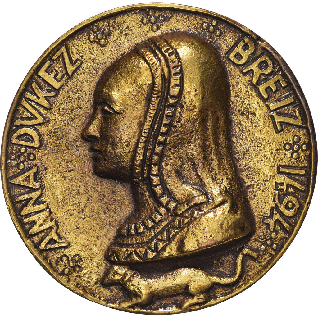 France, Médaille, Anne de Bretagne, History, Fonte Moderne, TTB, Bronze