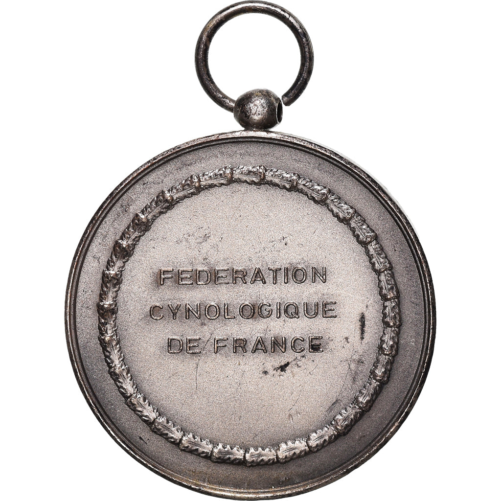 France, Medal, Fédération Cynologique de France, Chiens, AU(50-53), Silvered