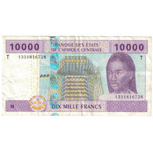 Banknote, Central African States, 10,000 Francs, 2002, KM:110T, EF(40-45)