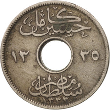 Egypt, Hussein Kamil, 2 Milliemes, 1917, EF(40-45), Copper-nickel, KM:314
