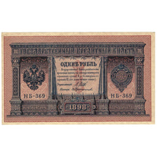 Nota, Rússia, 1 Ruble, 1898, KM:15, AU(55-58)