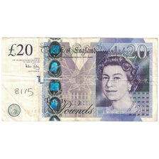 Banknot, Wielka Brytania, 20 Pounds, 2004, 2004, KM:390b, VF(20-25)
