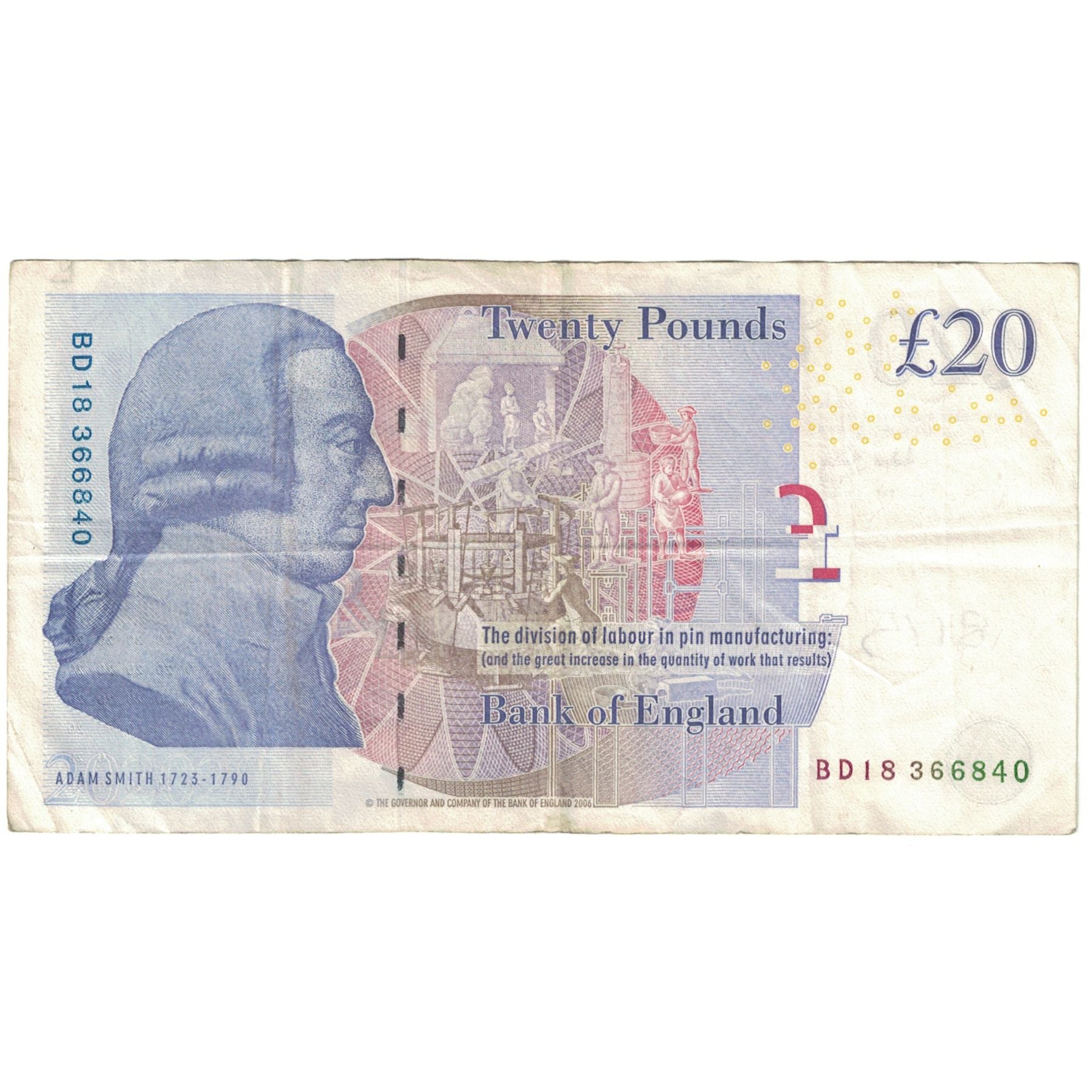 Banknote, Great Britain, 20 Pounds, 2004, 2004, KM:390b, VF(20-25)