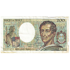 França, 200 Francs, Montesquieu, 1981, M.046, VG(8-10), Fayette:70.07, KM:155b