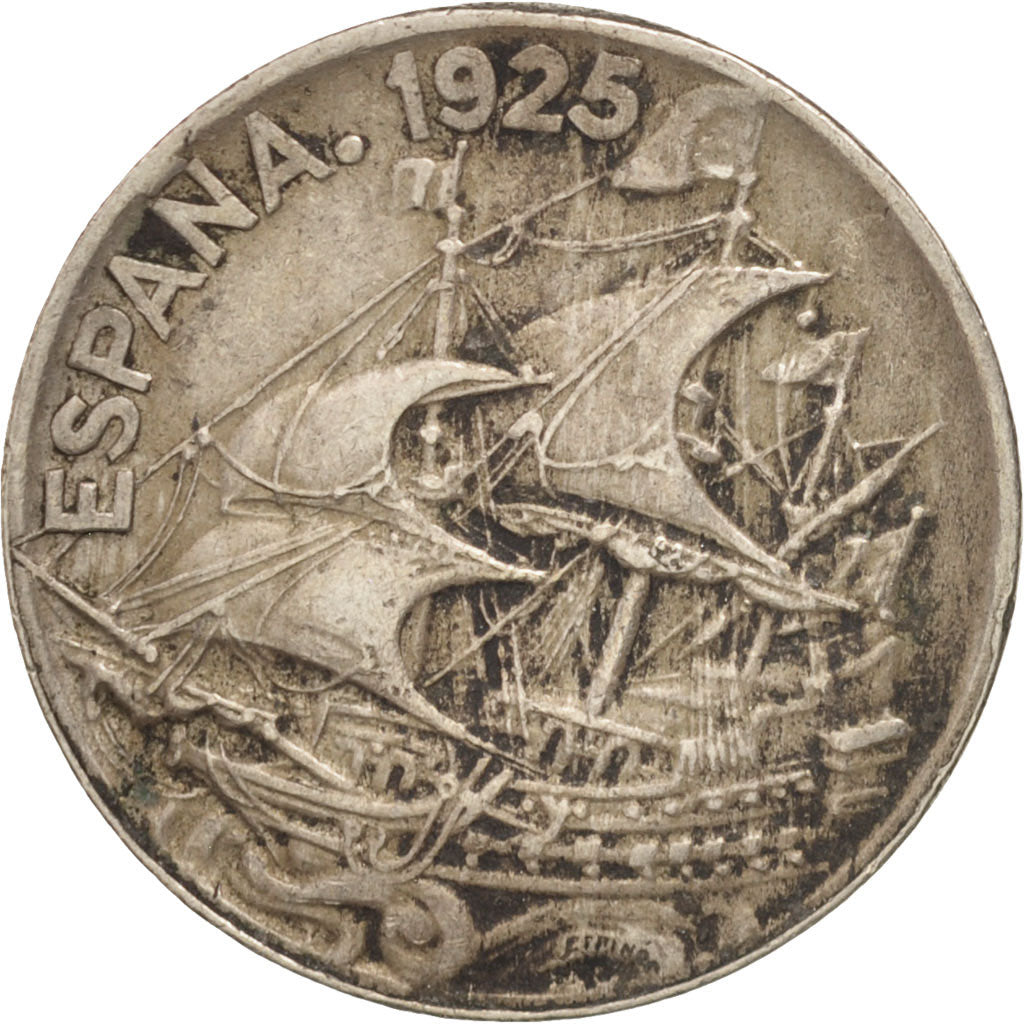 Spain, Alfonso XIII, 25 Centimos, 1925, Madrid, EF(40-45), Copper-nickel, KM:740