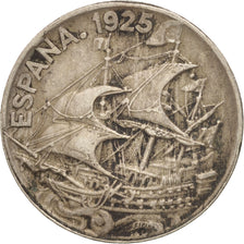 Spain, Alfonso XIII, 25 Centimos, 1925, Madrid, EF(40-45), Copper-nickel, KM:740