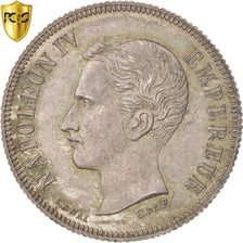 Munten, Frankrijk, Napoleon IV, 2 Francs, 1874, PCGS, SP64, UNC, Zilver, KM:E43