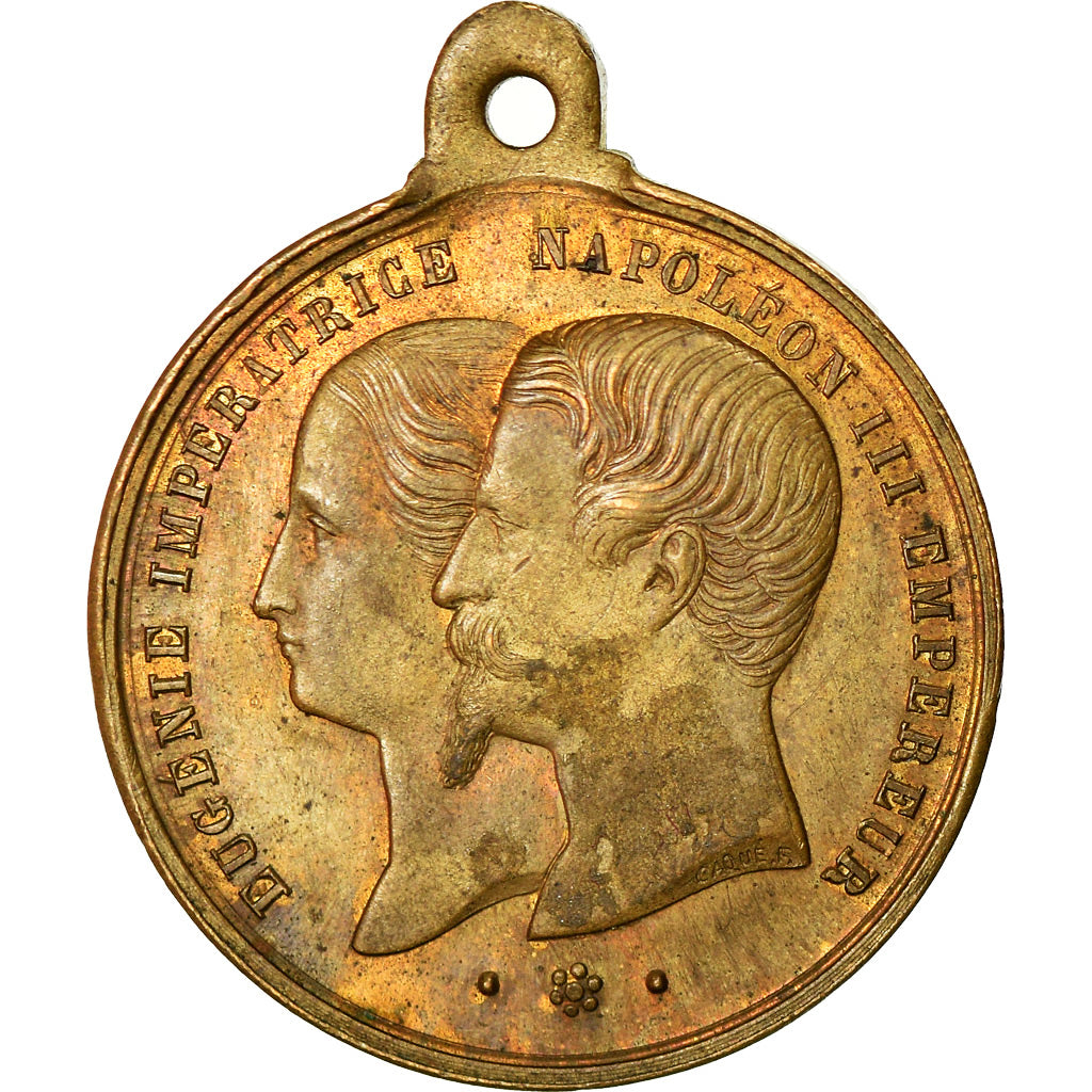France, Medal, Eugénie et Napoléon III, Palais de l'Industrie, History