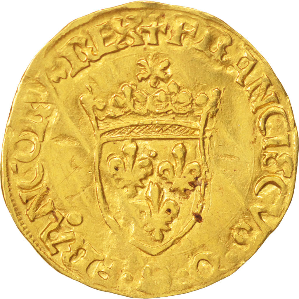 Munten, Frankrijk, 1/2 Ecu, Rouen, ZF, Goud, Duplessy:776
