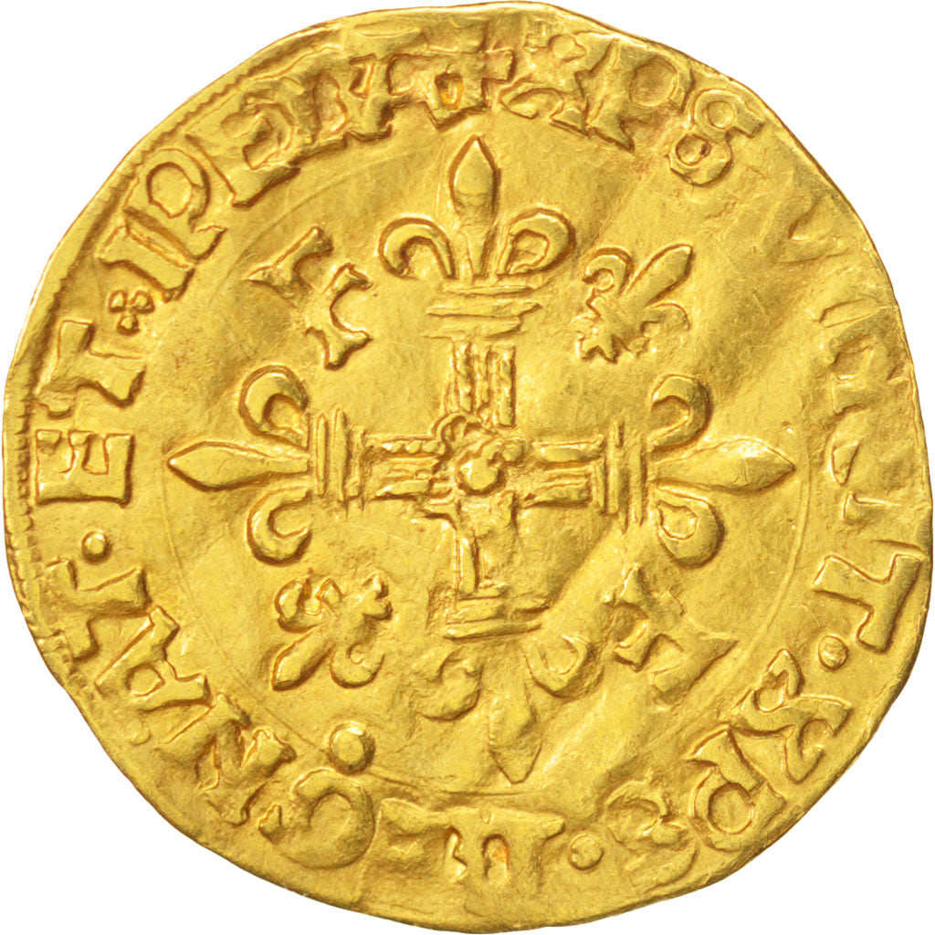 Munten, Frankrijk, 1/2 Ecu, Rouen, ZF, Goud, Duplessy:776