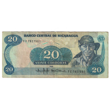 Banknote, Nicaragua, 20 Cordobas, 1985-1988, KM:152, VG(8-10)