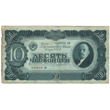Billet, Russie, 10 Chervontsev, 1937, 1937, KM:205a, B