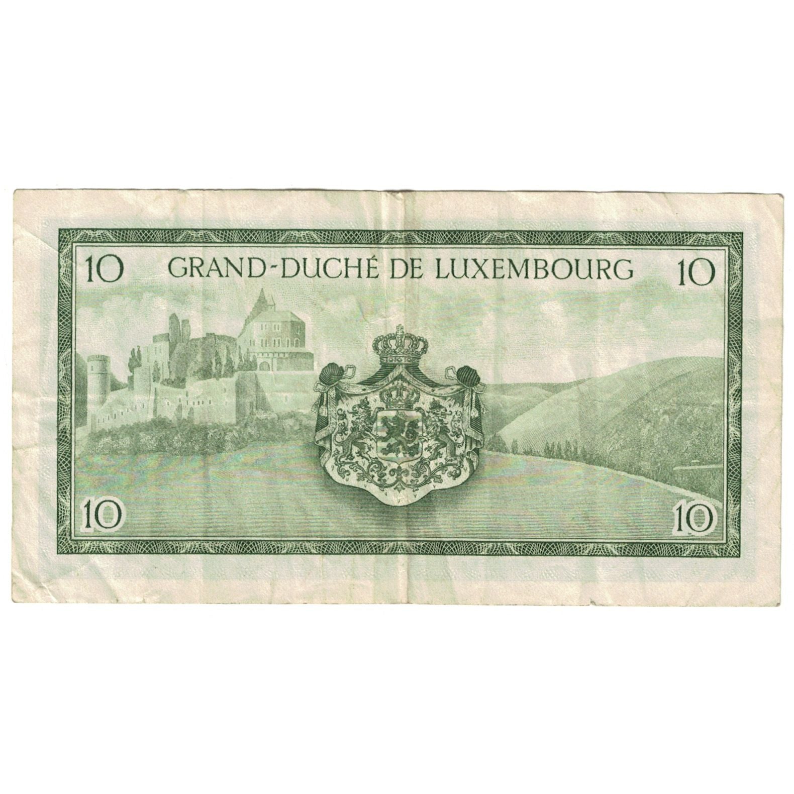 Banconote, Lussemburgo, 10 Francs, KM:48a, MB
