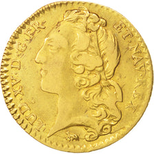 Munten, Frankrijk, Louis XV, 1/2 Louis d'or au bandeau, 1/2 Louis d'or, 1753