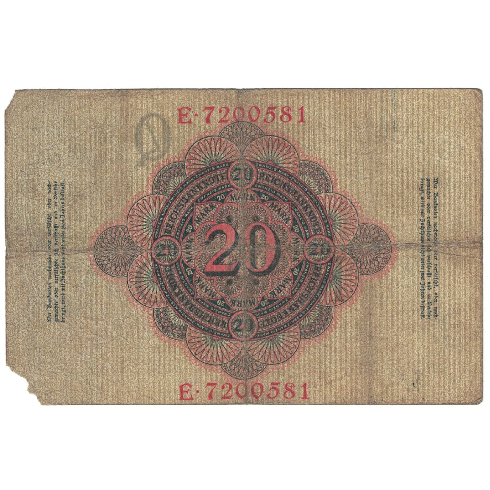 Banknote, Germany, 20 Mark, 1910, 1910-04-21, KM:40a, VG(8-10)