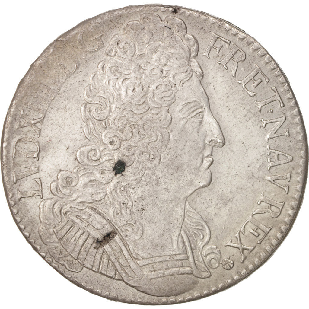Coin, France, Louis XIV, Écu aux 3 couronnes, Ecu, 1709, Troyes, AU(55-58)