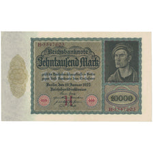 Banknote, Germany, 10,000 Mark, 1922, 1922-01-19, KM:71, AU(55-58)