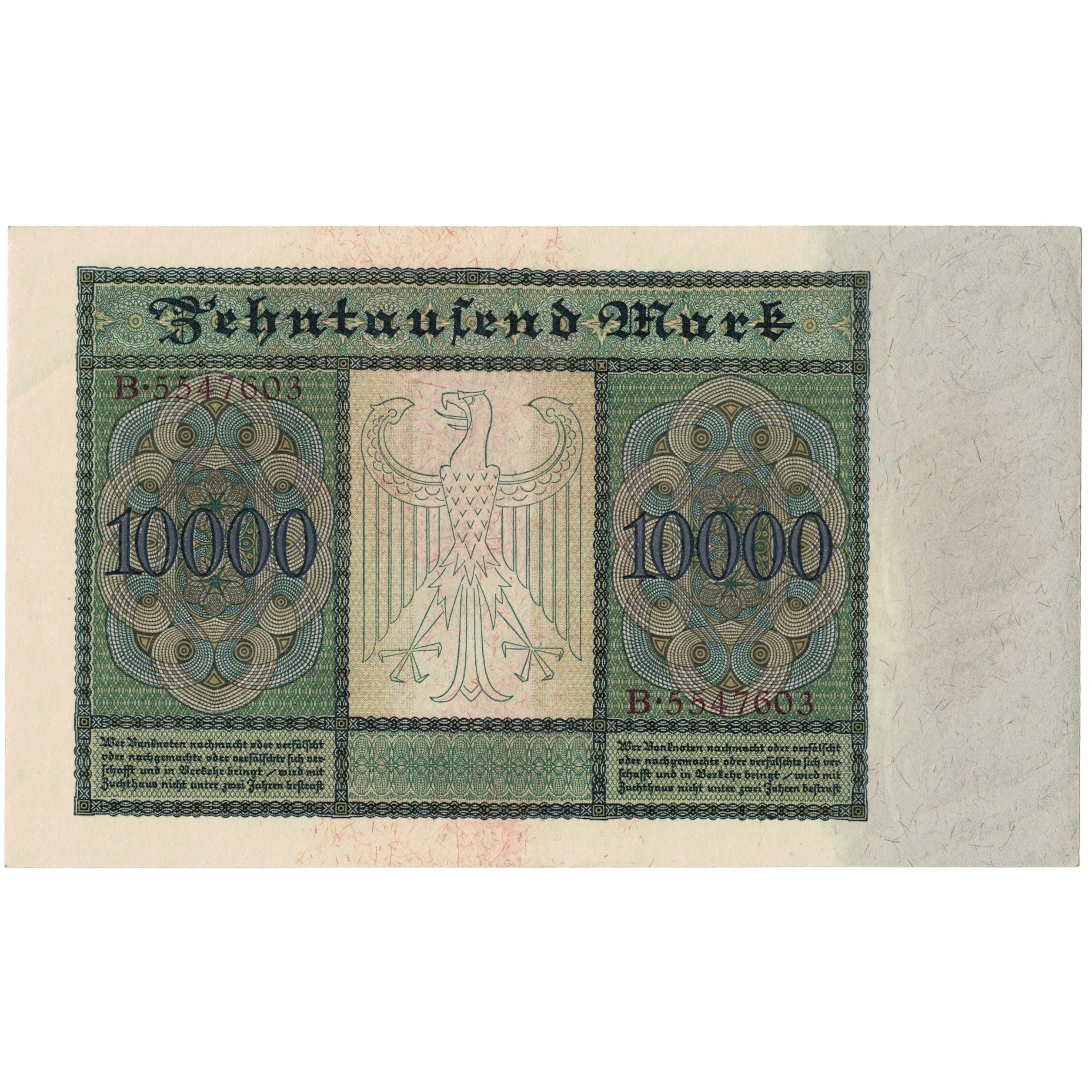 Banknote, Germany, 10,000 Mark, 1922, 1922-01-19, KM:71, AU(55-58)