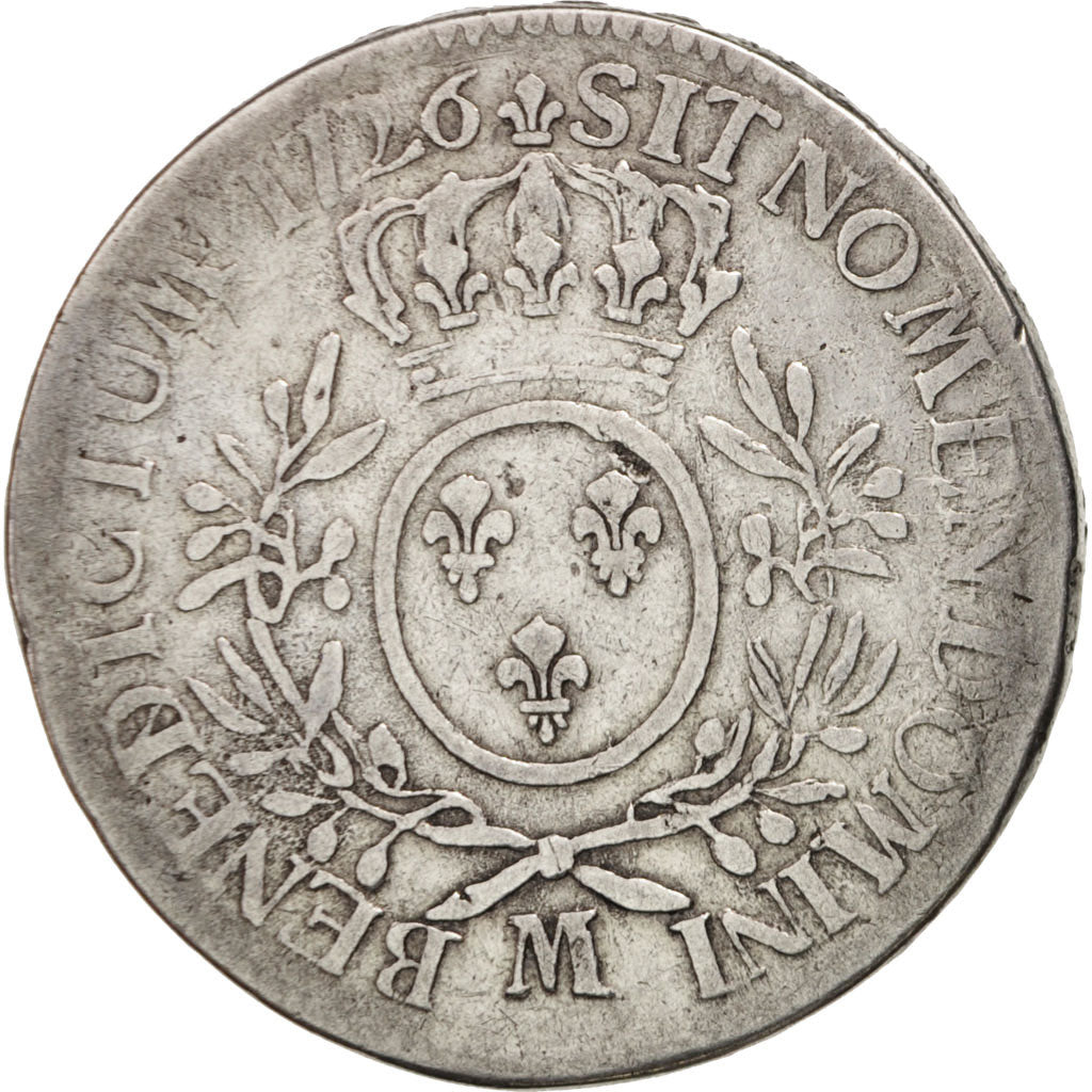 Monnaie, France, Louis XV, Écu aux branches d'olivier, Ecu, 1726, Toulouse, TB