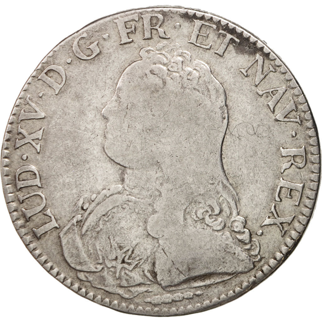 Frankreich, Louis XV, Écu aux branches d'olivier, 1726, Amiens, SGE+,KM486.23