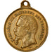 França, Medal, Napoléon III, Festival de Charleville, 1864, AU(50-53), Cobre