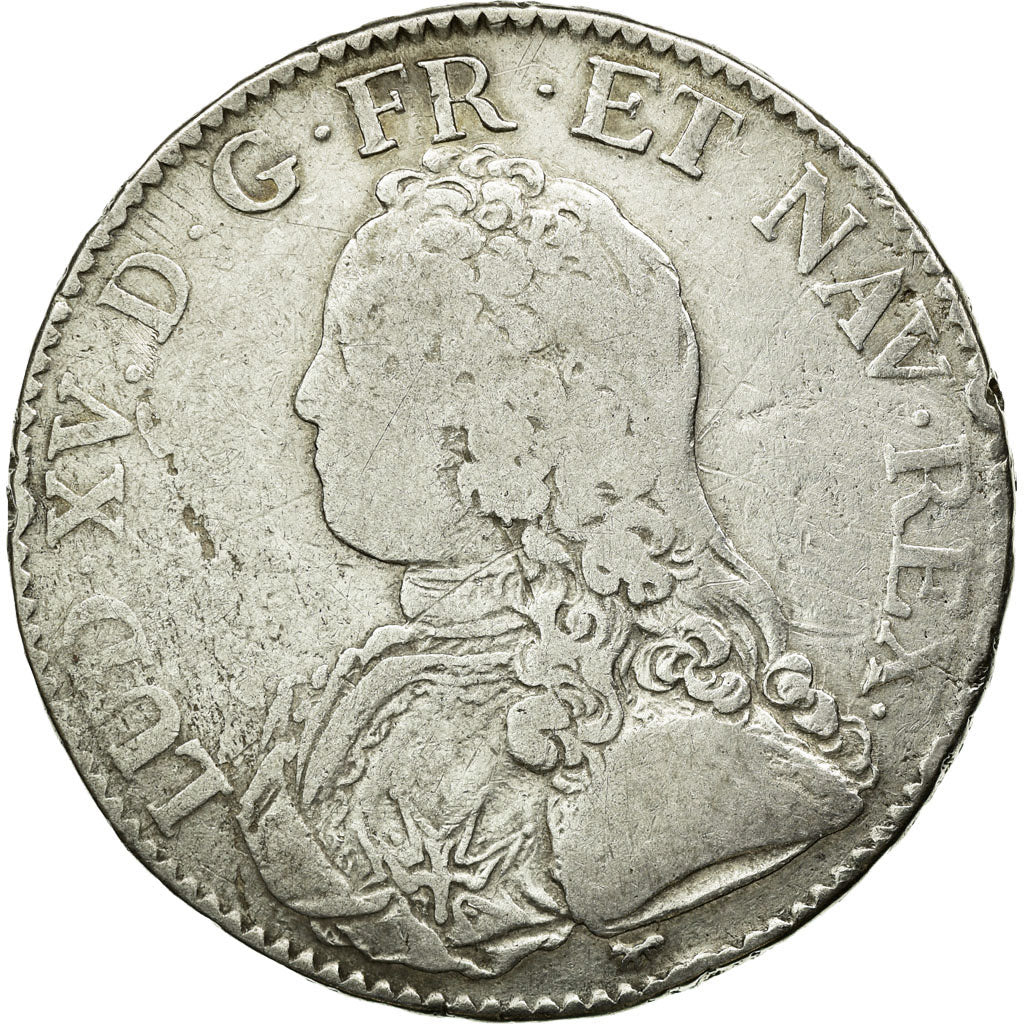 Moneta, Francia, Louis XV, Écu aux branches d'olivier, Ecu, 1729, Paris, MB