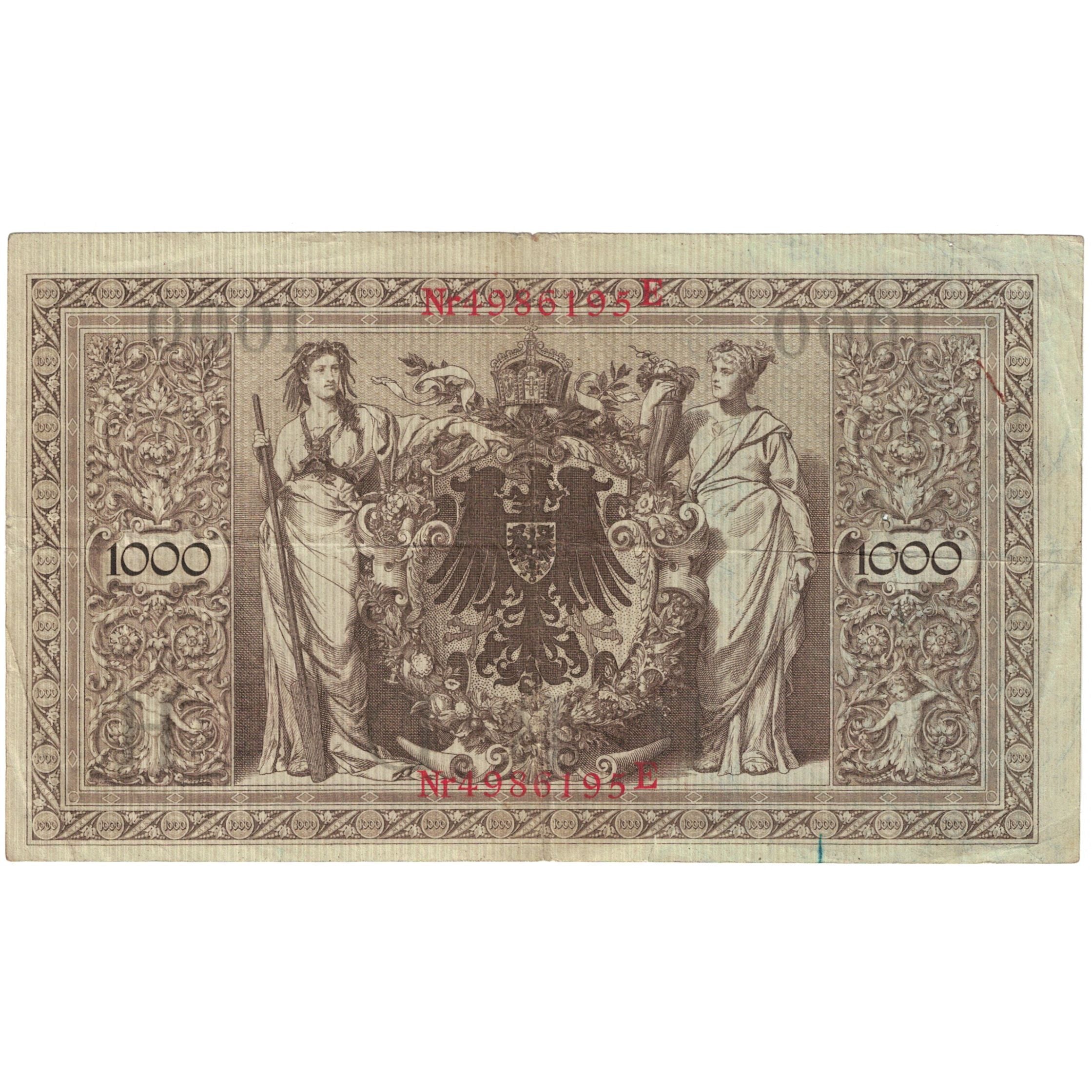 Banknote, Germany, 1000 Mark, 1910, 1910-04-21, KM:44b, VG(8-10)