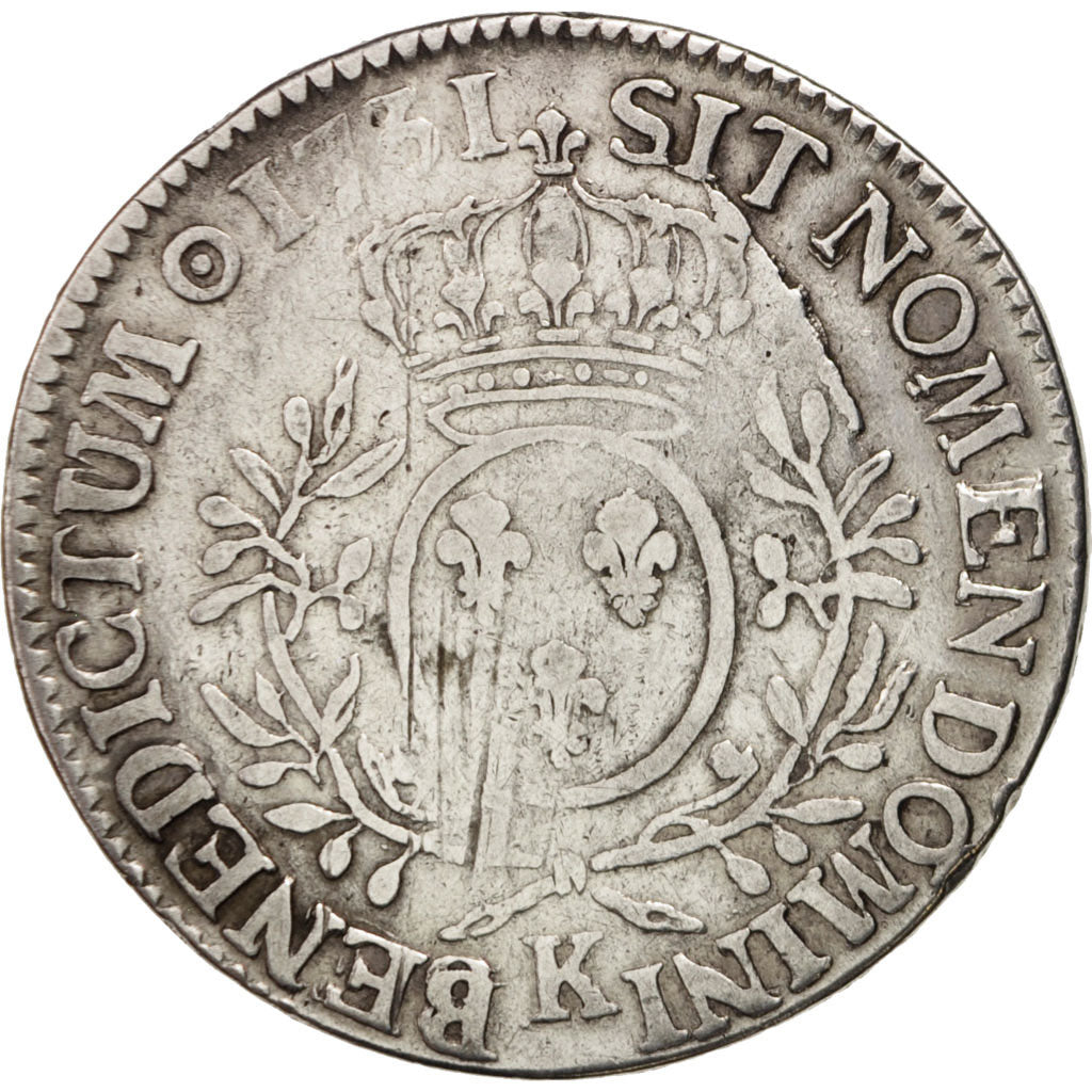 Coin, France, Louis XV, Écu aux branches d'olivier, Ecu, 1731, Bordeaux