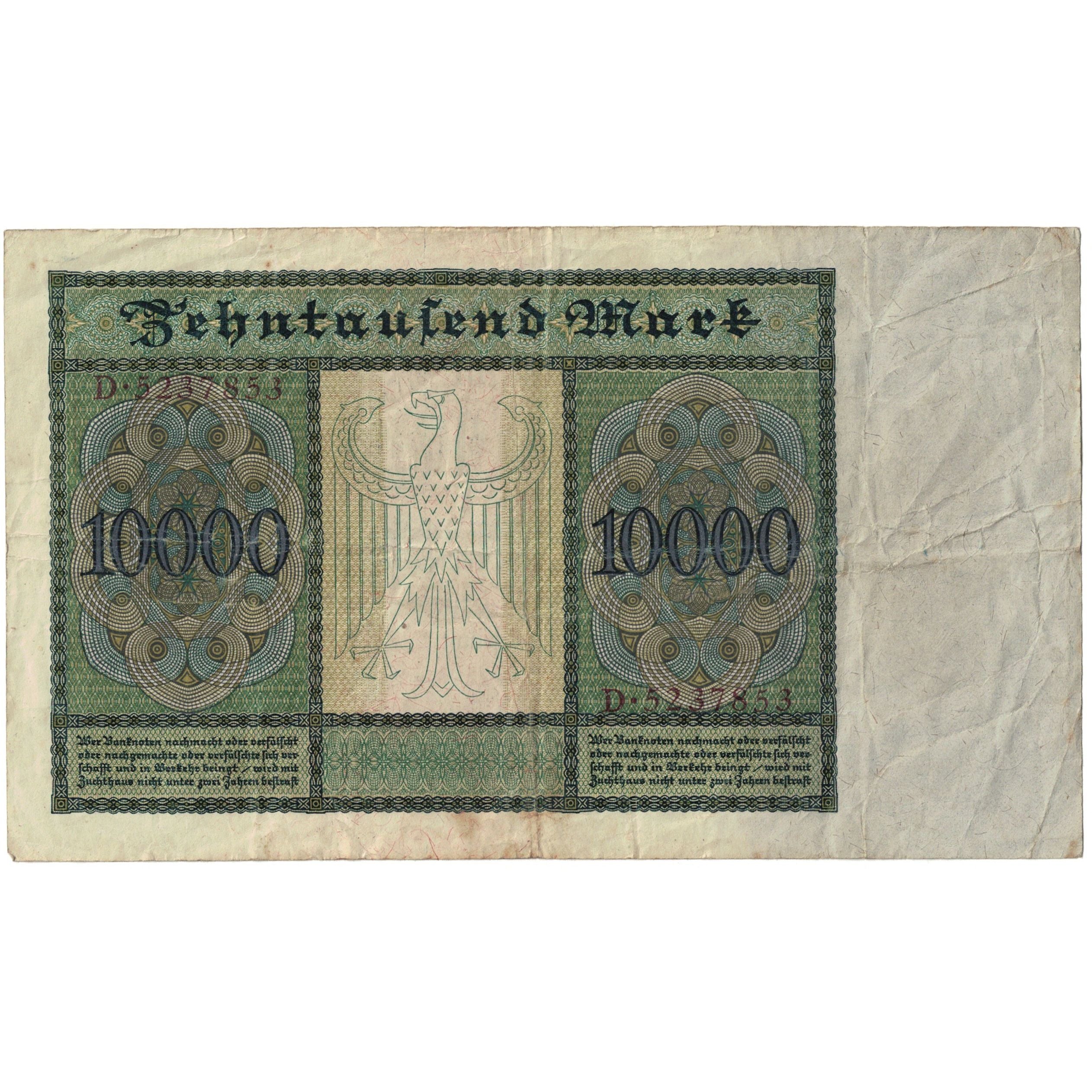 Banknote, Germany, 10,000 Mark, 1922, 1922-01-19, KM:70, VF(20-25)