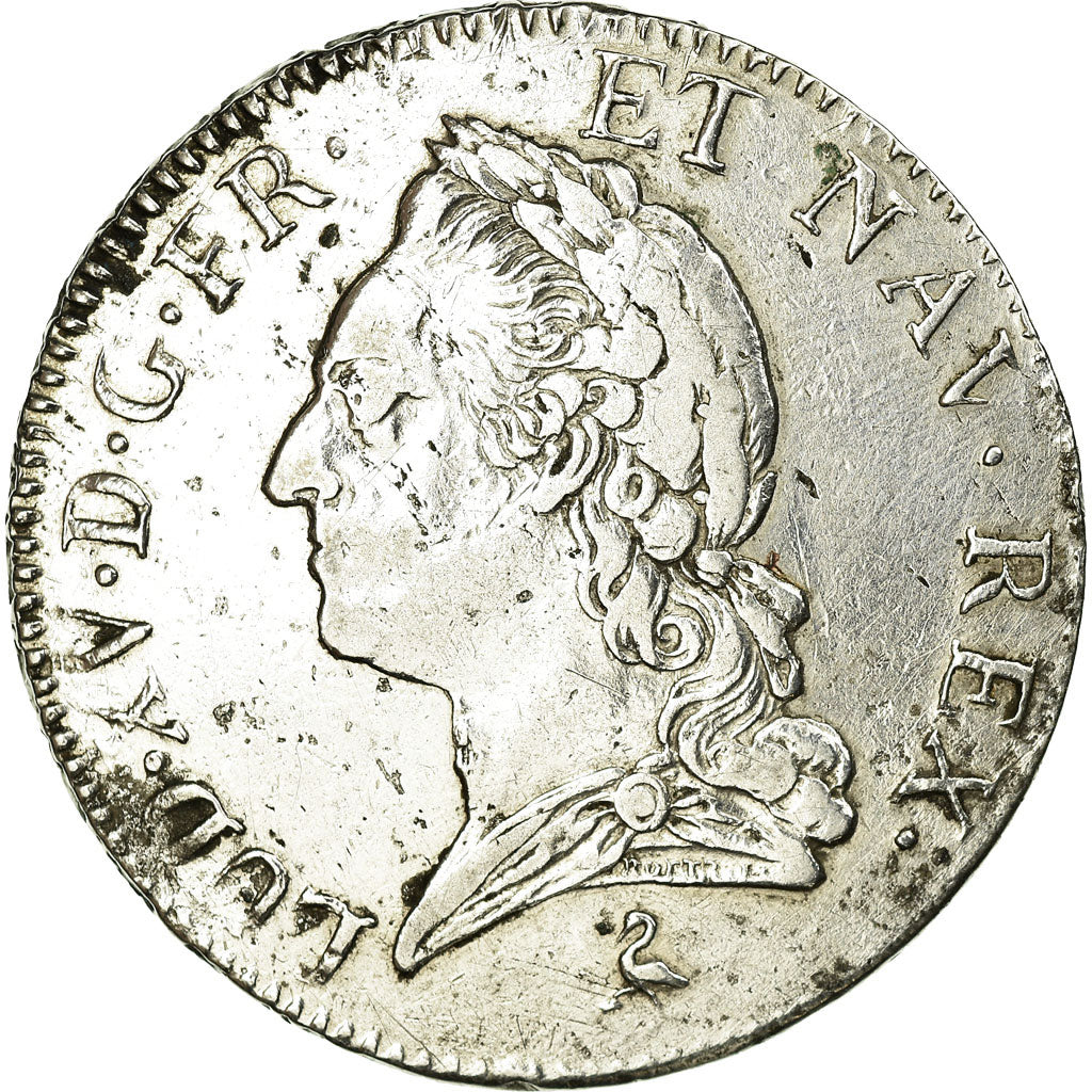 Moneta, Francia, Louis XV, Écu à la vieille tête, Ecu, 1774, Paris, MB+