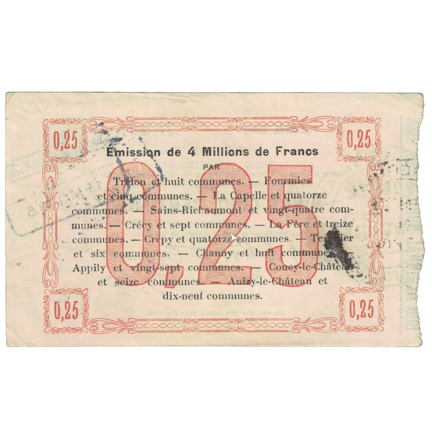 France, Fourmies, 25 Centimes, 1915, SUP