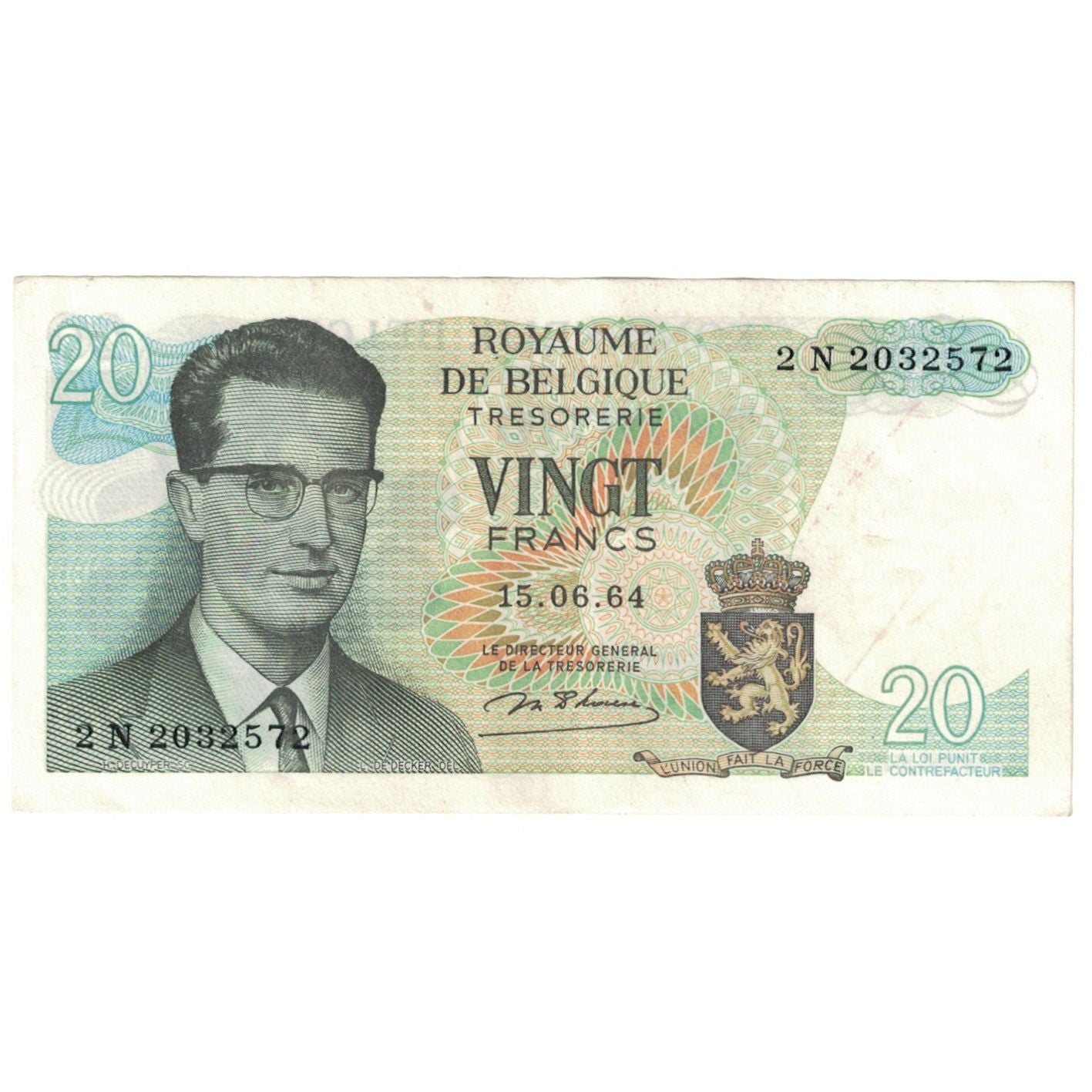 Banknote, Belgium, 20 Francs, 1964, 1964-06-15, KM:138, AU(50-53)