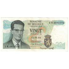 Banknot, Belgia, 20 Francs, 1964, 1964-06-15, KM:138, AU(50-53)