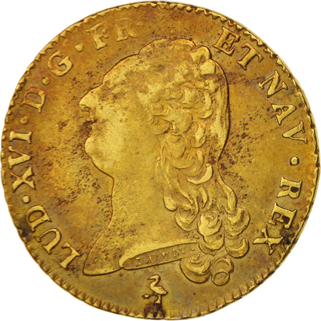 Coin, France, Louis XVI, Double louis d'or à la tête nue, 2 Louis D'or, 1786