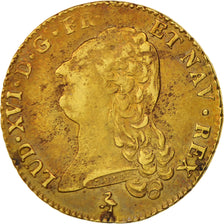 Coin, France, Louis XVI, Double louis d'or à la tête nue, 2 Louis D'or, 1786