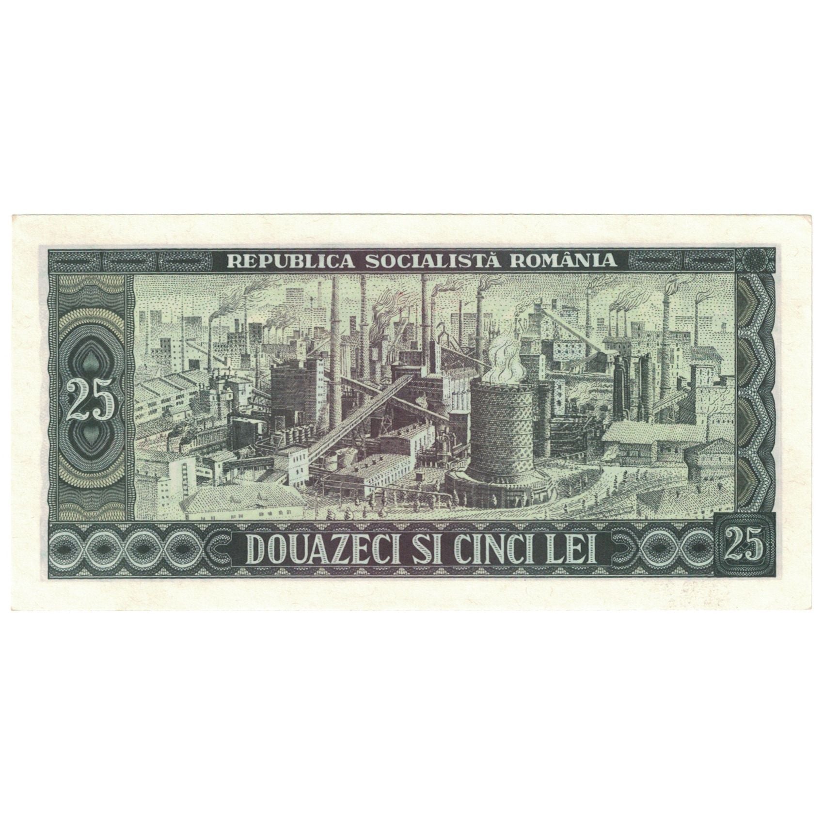 Geldschein, Rumänien, 25 Lei, 1966, KM:95a, UNZ