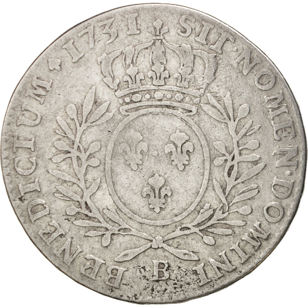 Coin, France, Louis XV, 1/2 Écu aux branches d'olivier, 1/2 ECU, 44 Sols, 1731