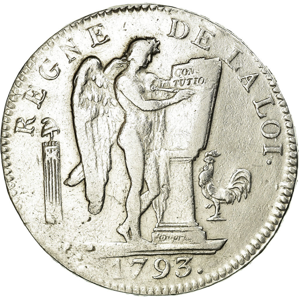 Coin, France, Écu de 6 livres françoise, 6 Livres, 1793, Paris, VF(30-35)