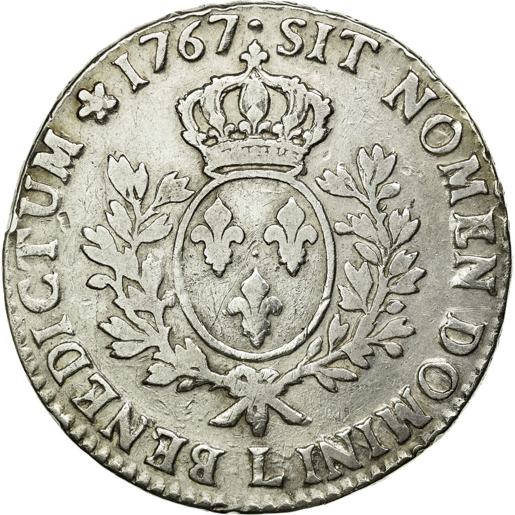 Coin, France, Louis XV, Écu au bandeau, Ecu, 1767, Bayonne, VF(20-25), Silver
