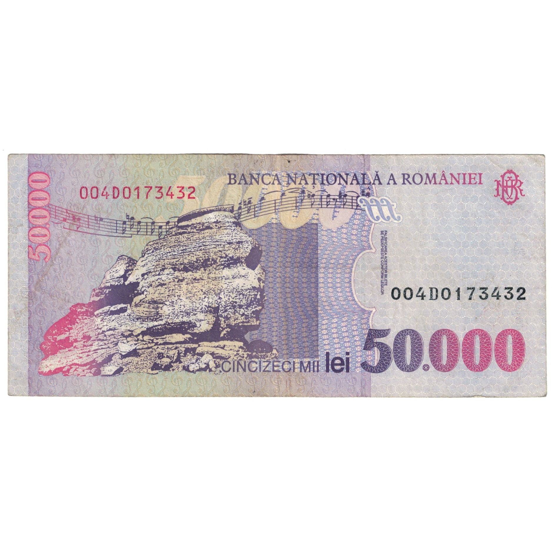Banknote, Romania, 50,000 Lei, 1996, KM:109a, VF(20-25)
