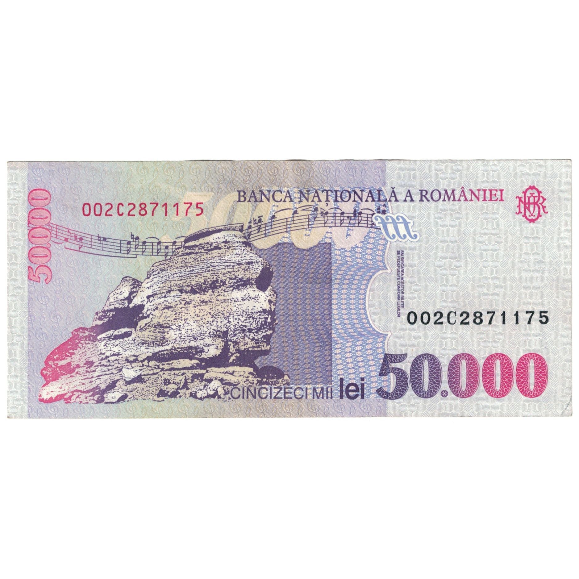 Banknote, Romania, 50,000 Lei, 1996, KM:109a, AU(55-58)