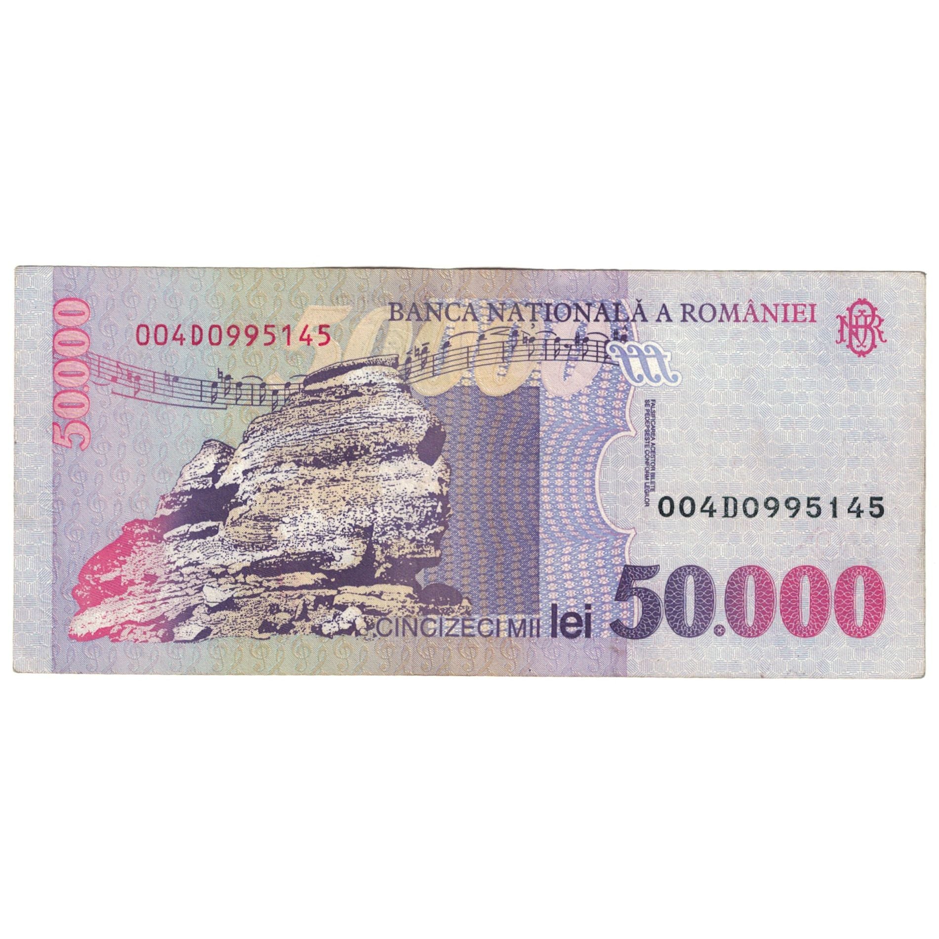 Banknote, Romania, 50,000 Lei, 1996, KM:109a, AU(55-58)