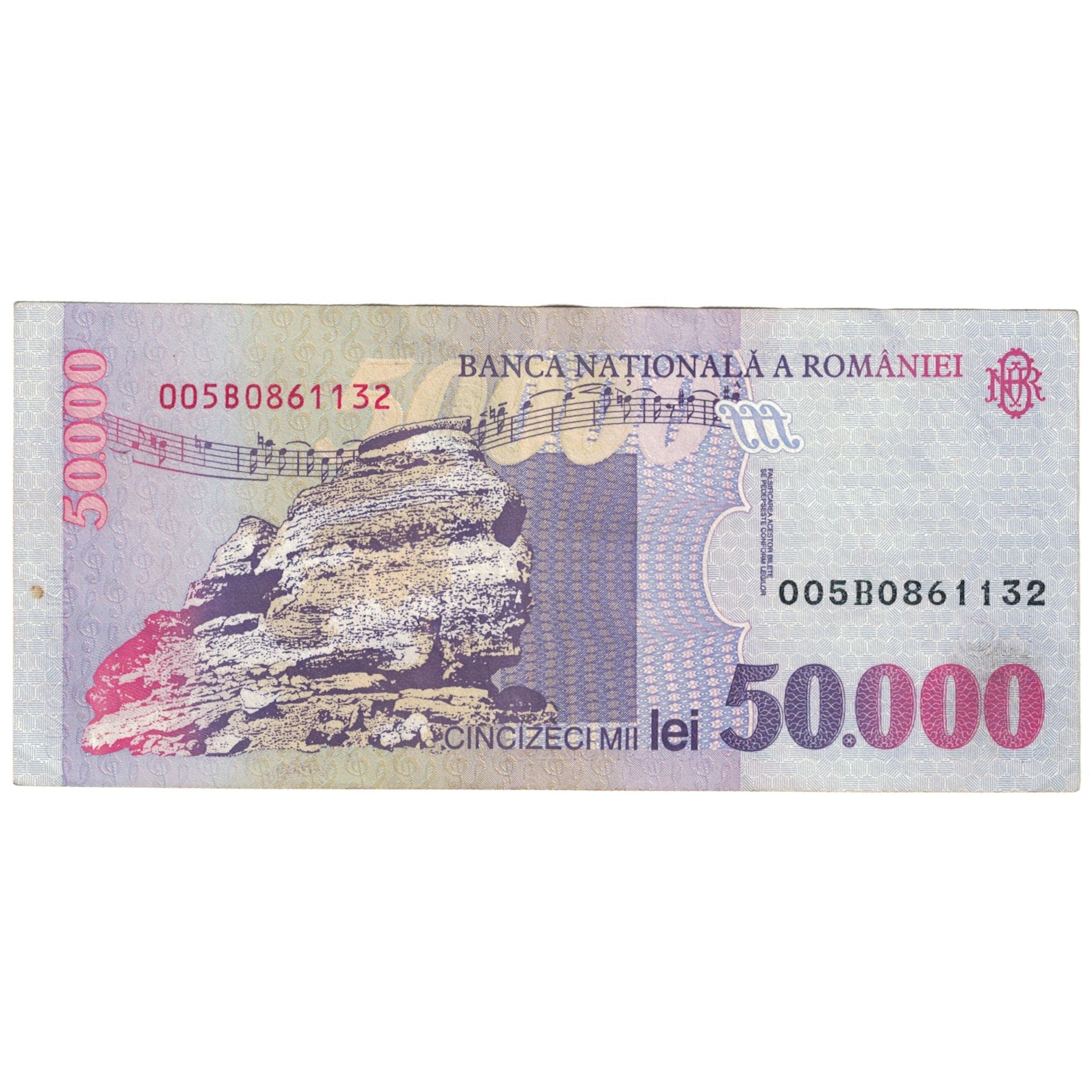 Banknote, Romania, 50,000 Lei, 1996, KM:109a, AU(55-58)