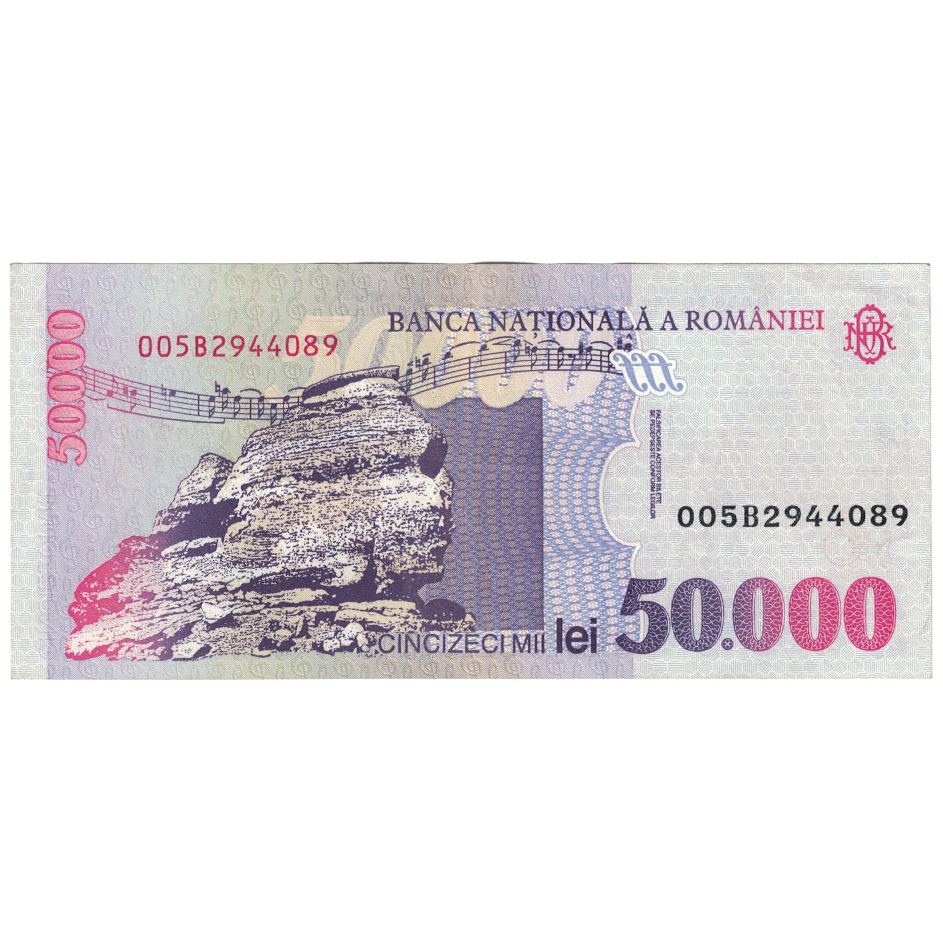 Banknote, Romania, 50,000 Lei, 1996, KM:109a, AU(55-58)