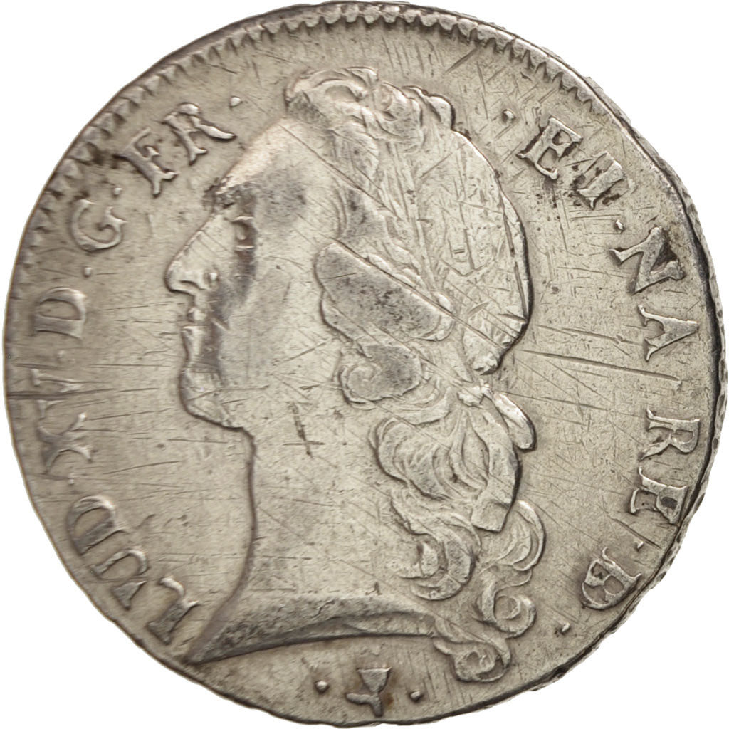 France, Louis XV, Écu de Béarn au bandeau, 1757, Pau, VF(20-25), Silver, KM 518