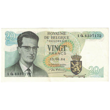 Banknote, Belgium, 20 Francs, 1964-06-15, KM:138, UNC(63)