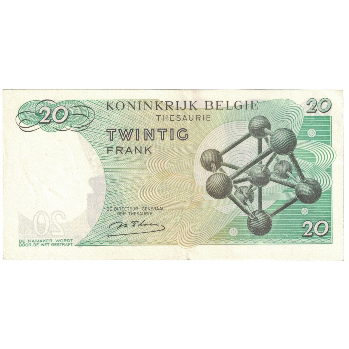 Banknote, Belgium, 20 Francs, 1964-06-15, KM:138, UNC(63)