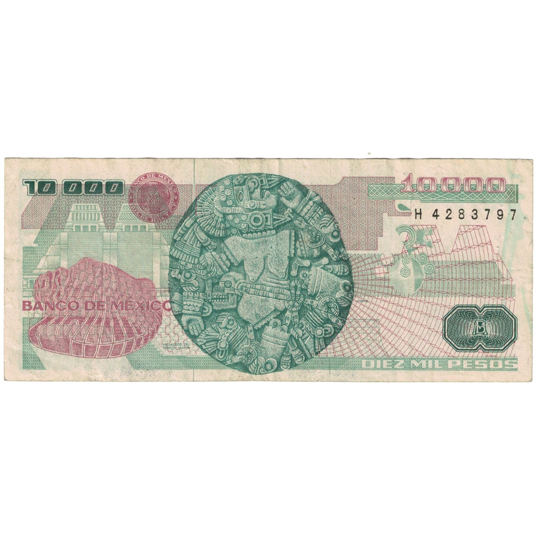 Banknote, Mexico, 10,000 Pesos, 1991, 1991-5-16, KM:90d, VF(20-25)