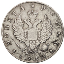 Russia, Alexander I, Rouble, 1814, Saint-Petersburg, VF(20-25), Silver, KM:130